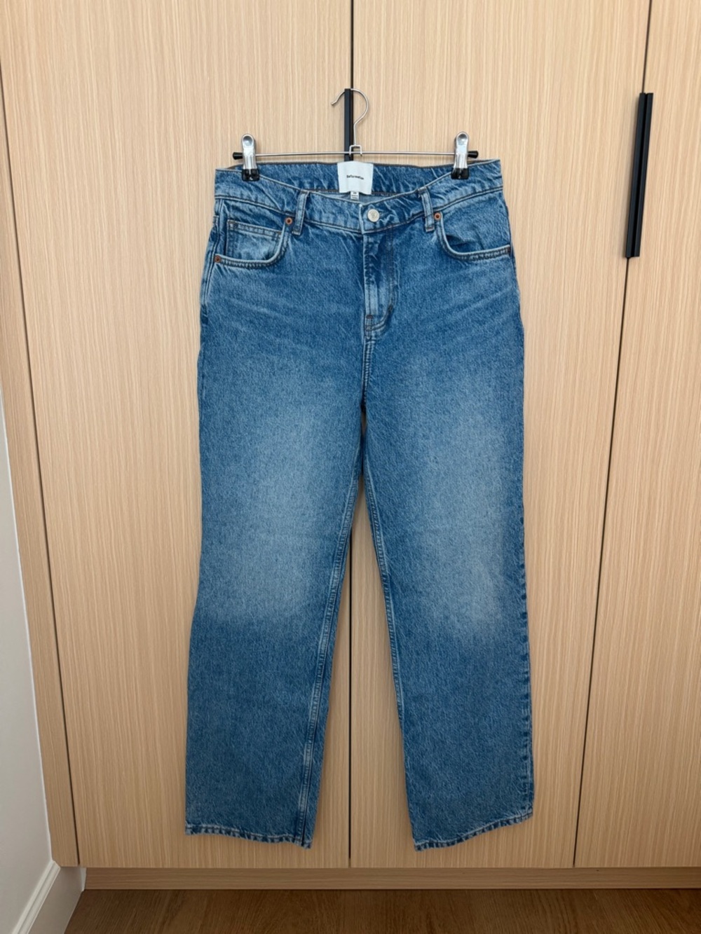 Reformation Abby Low Rise Straight Jeans Blue - Size 28